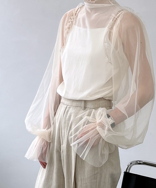 chuclla（チュクラ）の「ボリューム シアースリーブ cha22s015（アームカバー・レディース・ライトベージュ・FREE）」の3枚目の写真