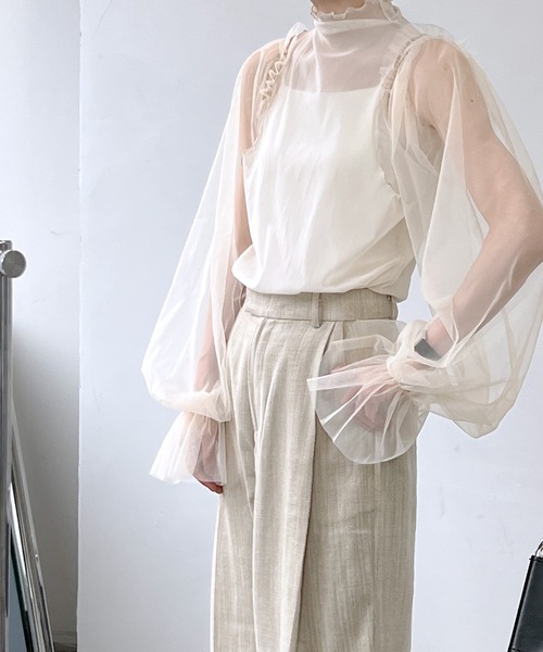 chuclla（チュクラ）の「ボリューム シアースリーブ cha22s015（アームカバー・レディース・ライトベージュ・FREE）」の15枚目の写真