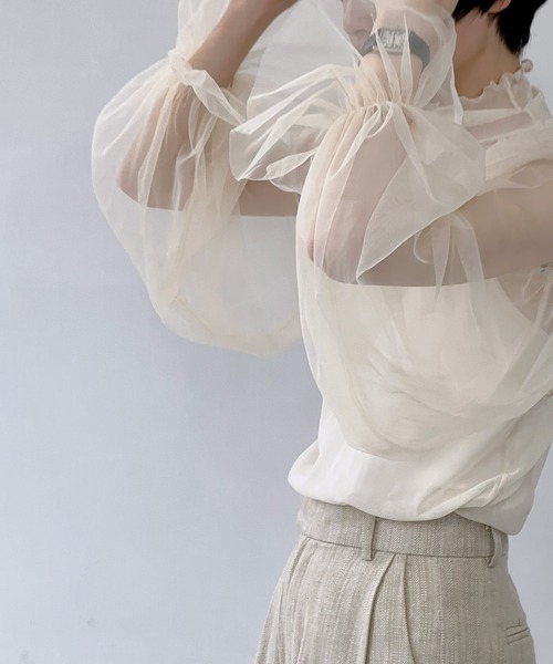 chuclla（チュクラ）の「ボリューム シアースリーブ cha22s015（アームカバー・レディース・ライトベージュ・FREE）」の11枚目の写真