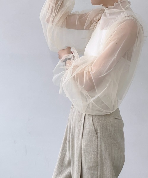 chuclla（チュクラ）の「ボリューム シアースリーブ cha22s015（アームカバー・レディース・ライトベージュ・FREE）」の13枚目の写真