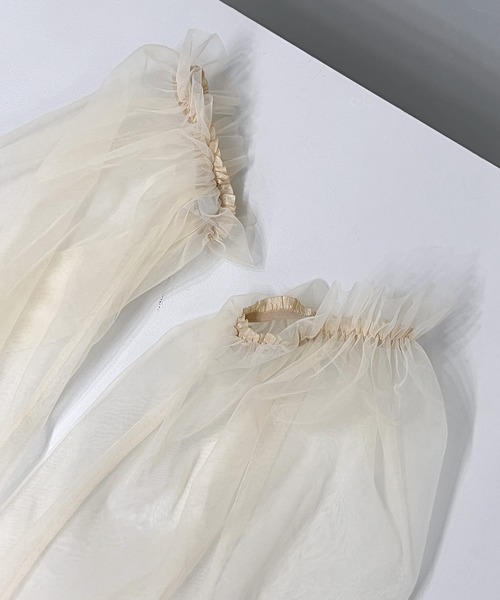 chuclla（チュクラ）の「ボリューム シアースリーブ cha22s015（アームカバー・レディース・ライトベージュ・FREE）」の4枚目の写真