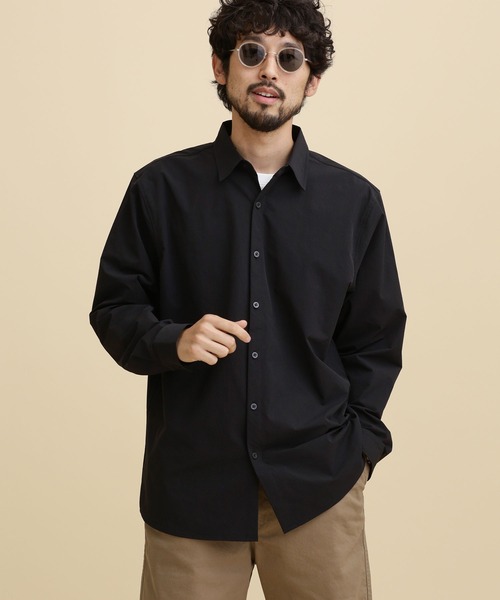 NANO universe（ナノユニバース）の「LB.04/イージーケアレギュラーカラーシャツ（シャツ/ブラウス・メンズ・ベージュ/ネイビー/ブラック・L/S/M/XL）」の4枚目の写真