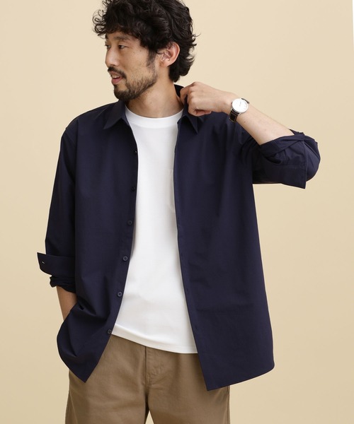 NANO universe（ナノユニバース）の「LB.04/イージーケアレギュラーカラーシャツ（シャツ/ブラウス・メンズ・ベージュ/ネイビー/ブラック・L/S/M/XL）」の14枚目の写真