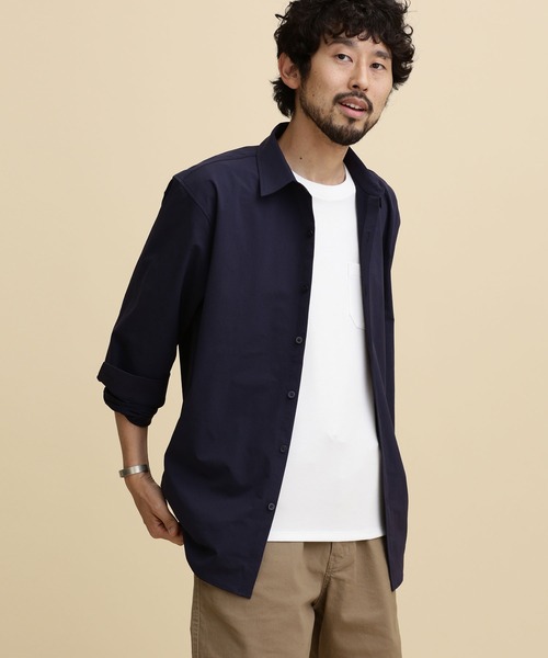 NANO universe（ナノユニバース）の「LB.04/イージーケアレギュラーカラーシャツ（シャツ/ブラウス・メンズ・ベージュ/ネイビー/ブラック・L/S/M/XL）」の7枚目の写真