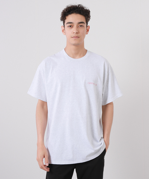 BAMBOO SHOOTS(バンブーシュート)の「【BAMBOO SHOOTS/バンブーシュート】CAMPING CA / キャンピング 蚊(Tシャツ/カットソー・メンズ・ライトグレー/キャメル・MEDIUM/LARGE/X-LARGE)」の1枚目の写真