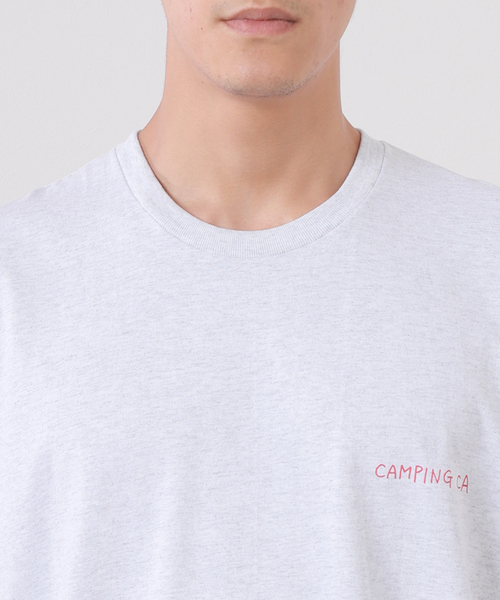 BAMBOO SHOOTS(バンブーシュート)の「【BAMBOO SHOOTS/バンブーシュート】CAMPING CA / キャンピング 蚊(Tシャツ/カットソー・メンズ・ライトグレー/キャメル・MEDIUM/LARGE/X-LARGE)」の7枚目の写真