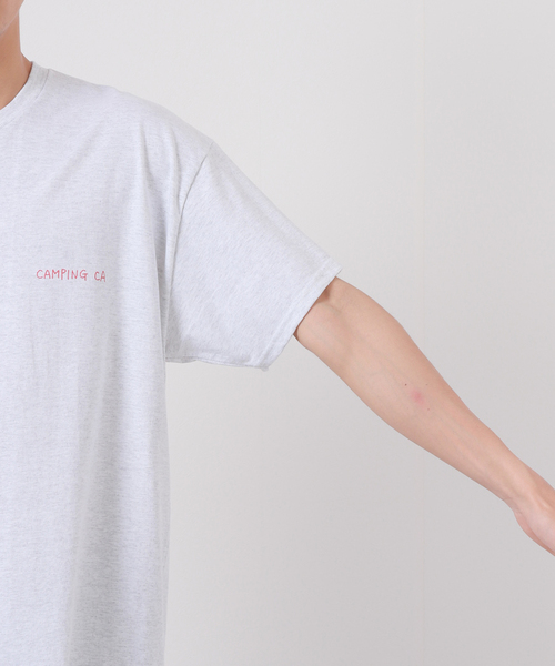 BAMBOO SHOOTS(バンブーシュート)の「【BAMBOO SHOOTS/バンブーシュート】CAMPING CA / キャンピング 蚊(Tシャツ/カットソー・メンズ・ライトグレー/キャメル・MEDIUM/LARGE/X-LARGE)」の9枚目の写真