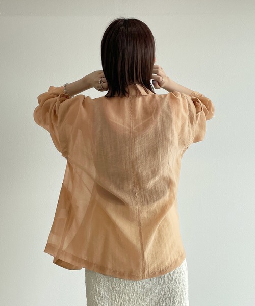 w closet(ダブルクローゼット)の「【マルチウェイ】テーラードシャツジャケット(テーラードジャケット・レディース・ベージュ/ピンク/アイボリー/ライトベージュ・FREE)」の9枚目の写真