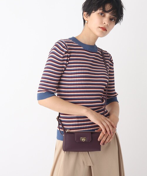 OPAQUE.CLIP（オペークドットクリップ）の「◆ウォレットミニショルダーバッグ（ショルダーバッグ・レディース・ダークグリーン/オフホワイト/ボルドー・00）」の3枚目の写真