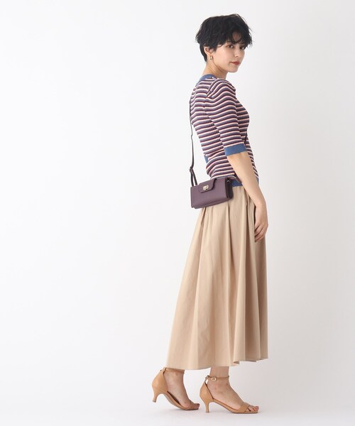 OPAQUE.CLIP（オペークドットクリップ）の「◆ウォレットミニショルダーバッグ（ショルダーバッグ・レディース・ダークグリーン/オフホワイト/ボルドー・00）」の8枚目の写真