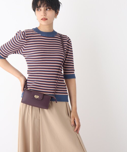 OPAQUE.CLIP（オペークドットクリップ）の「◆ウォレットミニショルダーバッグ（ショルダーバッグ・レディース・ダークグリーン/オフホワイト/ボルドー・00）」の9枚目の写真