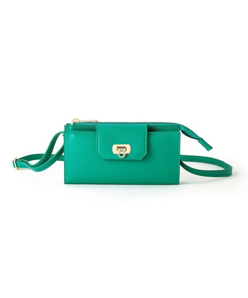 OPAQUE.CLIP（オペークドットクリップ）の「◆ウォレットミニショルダーバッグ（ショルダーバッグ・レディース・ダークグリーン/オフホワイト/ボルドー・00）」の14枚目の写真