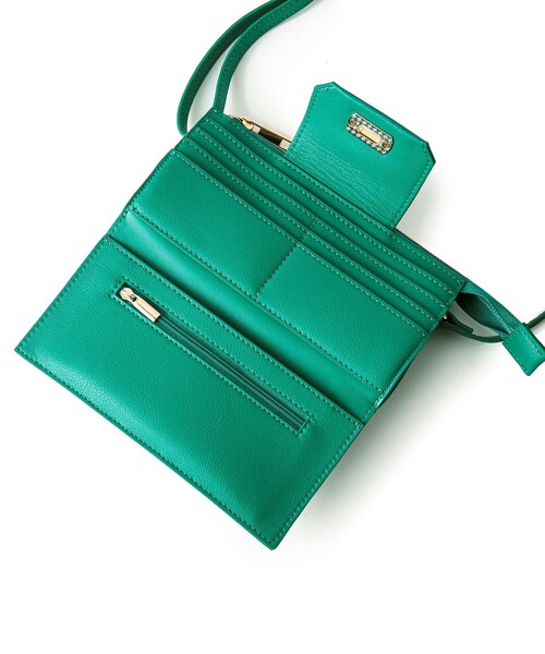 OPAQUE.CLIP（オペークドットクリップ）の「◆ウォレットミニショルダーバッグ（ショルダーバッグ・レディース・ダークグリーン/オフホワイト/ボルドー・00）」の17枚目の写真