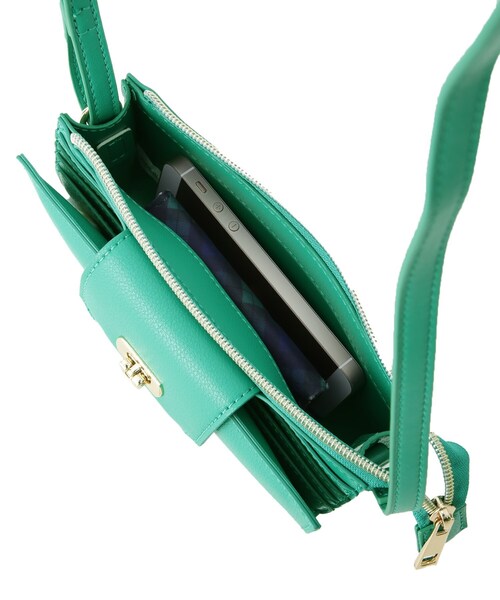 OPAQUE.CLIP（オペークドットクリップ）の「◆ウォレットミニショルダーバッグ（ショルダーバッグ・レディース・ダークグリーン/オフホワイト/ボルドー・00）」の21枚目の写真