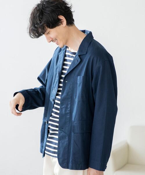 coen（コーエン）の「チノカバーオールジャケット(セットアップ対応)（カバーオール・メンズ・ネイビー・SMALL/MEDIUM/LARGE/X-LARGE）」の5枚目の写真