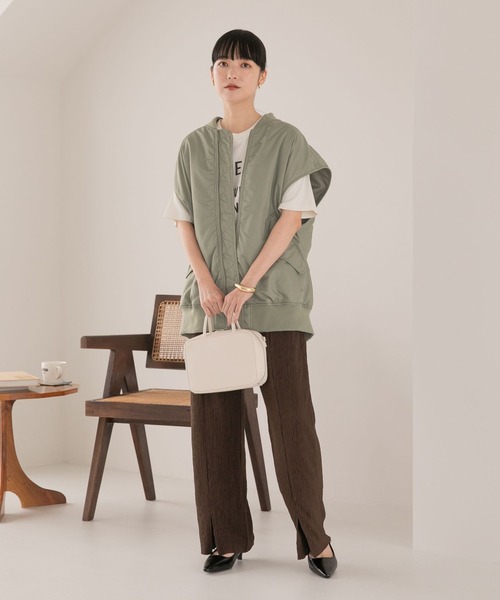 LOWRYS FARM(ローリーズファーム)の「ラウンドファスナーBAG 157738(ショルダーバッグ・レディース・ブラック/グリーン/アイボリー・FREE)」の4枚目の写真