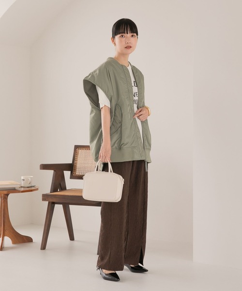 LOWRYS FARM(ローリーズファーム)の「ラウンドファスナーBAG 157738(ショルダーバッグ・レディース・ブラック/グリーン/アイボリー・FREE)」の12枚目の写真