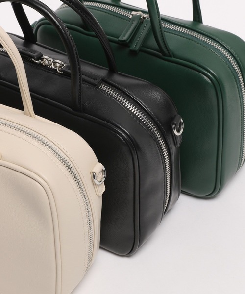 LOWRYS FARM(ローリーズファーム)の「ラウンドファスナーBAG 157738(ショルダーバッグ・レディース・ブラック/グリーン/アイボリー・FREE)」の6枚目の写真