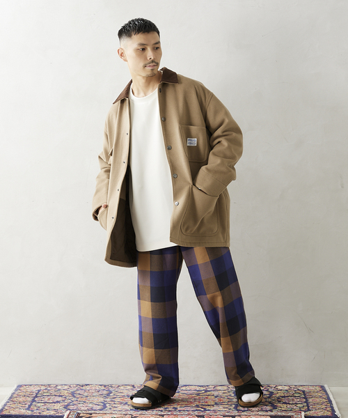 JOURNAL STANDARD relume（ジャーナルスタンダード　レリューム）の「【ALASKAN / アラスカン】ネルチェックパンツ（その他パンツ・メンズ・モスグリーン/ウッド/ブラック系その他/キャメル・MEDIUM/LARGE）」の22枚目の写真