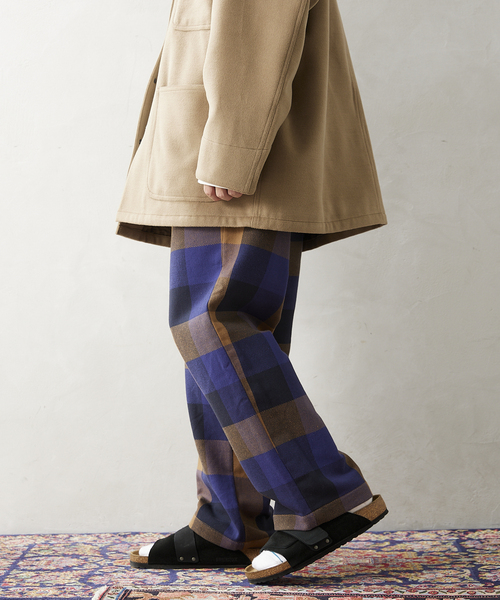 JOURNAL STANDARD relume（ジャーナルスタンダード　レリューム）の「【ALASKAN / アラスカン】ネルチェックパンツ（その他パンツ・メンズ・モスグリーン/ウッド/ブラック系その他/キャメル・MEDIUM/LARGE）」の18枚目の写真