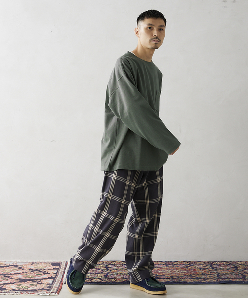 JOURNAL STANDARD relume（ジャーナルスタンダード　レリューム）の「【ALASKAN / アラスカン】ネルチェックパンツ（その他パンツ・メンズ・モスグリーン/ウッド/ブラック系その他/キャメル・MEDIUM/LARGE）」の11枚目の写真