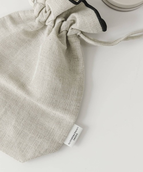 URBAN RESEARCH DOORS（アーバンリサーチドアーズ）の「DOORS LIVING PRODUCTS　コットンリネンライン巾着S（その他雑貨・レディース・ブラック・SMALL）」の2枚目の写真