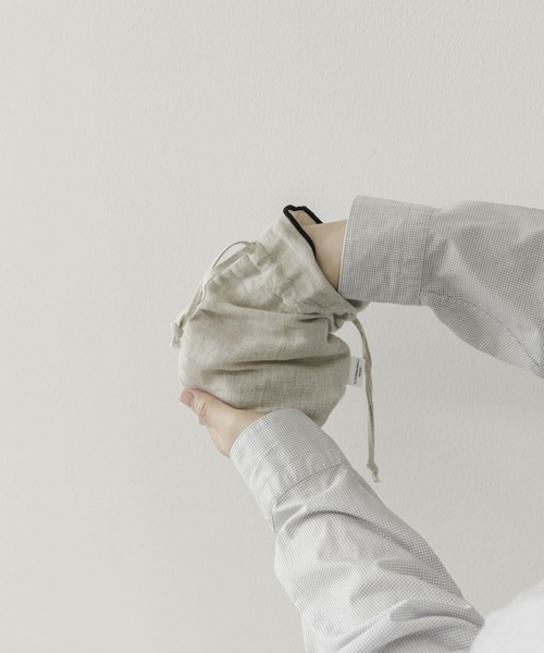 URBAN RESEARCH DOORS（アーバンリサーチドアーズ）の「DOORS LIVING PRODUCTS　コットンリネンライン巾着S（その他雑貨・レディース・ブラック・SMALL）」の5枚目の写真