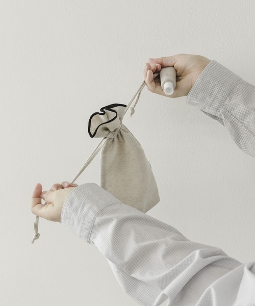 URBAN RESEARCH DOORS（アーバンリサーチドアーズ）の「DOORS LIVING PRODUCTS　コットンリネンライン巾着S（その他雑貨・レディース・ブラック・SMALL）」の7枚目の写真