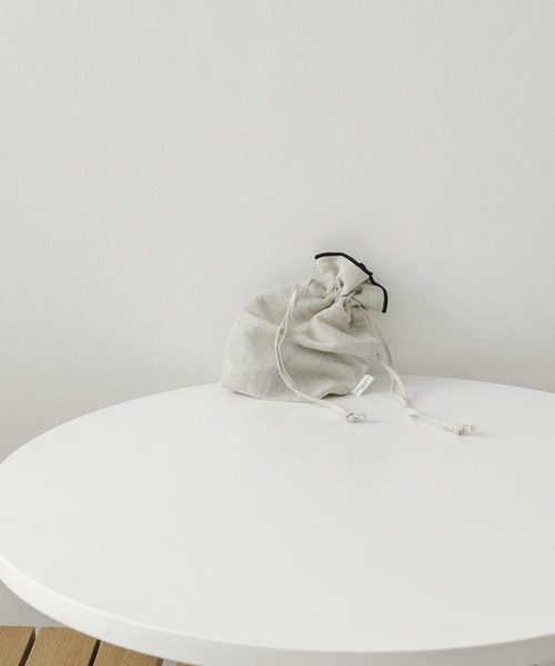 DOORS LIVING PRODUCTS コットンリネンライン巾着S（ポーチ）｜URBAN