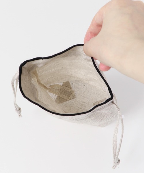 URBAN RESEARCH DOORS（アーバンリサーチドアーズ）の「DOORS LIVING PRODUCTS　コットンリネンライン巾着S（その他雑貨・レディース・ブラック・SMALL）」の21枚目の写真