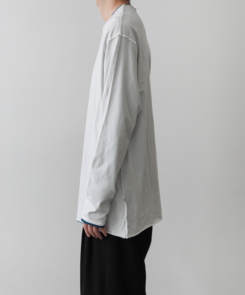 ATTACHMENT(アタッチメント)の「80/2ピマコットンレイヤード L/S TEE / 80/2 TIGHT TENSION JERSEY LAYERED L/S TEE(Tシャツ/カットソー・メンズ・ホワイト/オフホワイト/ブラック・3/2/1/4)」の5枚目の写真