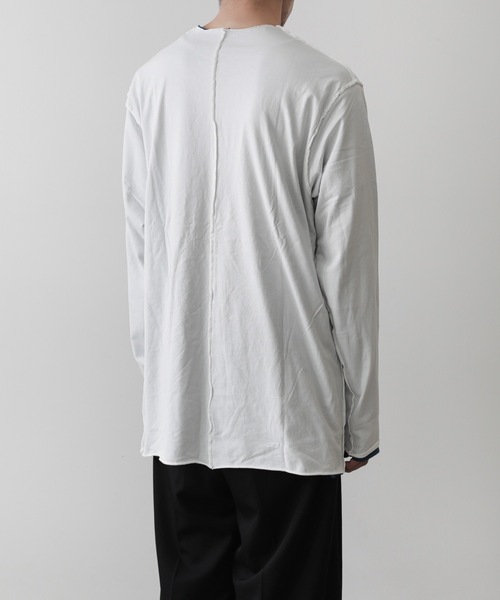 ATTACHMENT(アタッチメント)の「80/2ピマコットンレイヤード L/S TEE / 80/2 TIGHT TENSION JERSEY LAYERED L/S TEE(Tシャツ/カットソー・メンズ・ホワイト/オフホワイト/ブラック・3/2/1/4)」の6枚目の写真