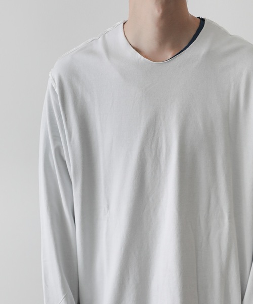 ATTACHMENT(アタッチメント)の「80/2ピマコットンレイヤード L/S TEE / 80/2 TIGHT TENSION JERSEY LAYERED L/S TEE(Tシャツ/カットソー・メンズ・ホワイト/オフホワイト/ブラック・3/2/1/4)」の7枚目の写真