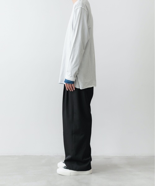 ATTACHMENT(アタッチメント)の「80/2ピマコットンレイヤード L/S TEE / 80/2 TIGHT TENSION JERSEY LAYERED L/S TEE(Tシャツ/カットソー・メンズ・ホワイト/オフホワイト/ブラック・3/2/1/4)」の11枚目の写真