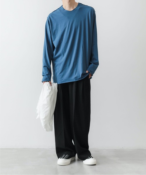ATTACHMENT(アタッチメント)の「80/2ピマコットンレイヤード L/S TEE / 80/2 TIGHT TENSION JERSEY LAYERED L/S TEE(Tシャツ/カットソー・メンズ・ホワイト/オフホワイト/ブラック・3/2/1/4)」の13枚目の写真