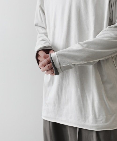 ATTACHMENT(アタッチメント)の「80/2ピマコットンレイヤード L/S TEE / 80/2 TIGHT TENSION JERSEY LAYERED L/S TEE(Tシャツ/カットソー・メンズ・ホワイト/オフホワイト/ブラック・3/2/1/4)」の19枚目の写真