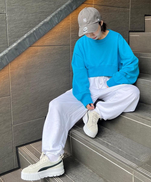 SPINNS(スピンズ)の「【セットアップ対応商品】裏毛スウェットパンツ(スウェットパンツ・レディース・ブラック/ダークグリーン/ネイビー/ブラウン/オフホワイト/ピンク/オートミール/杢グレー/アイボリー・M/L)」の10枚目の写真