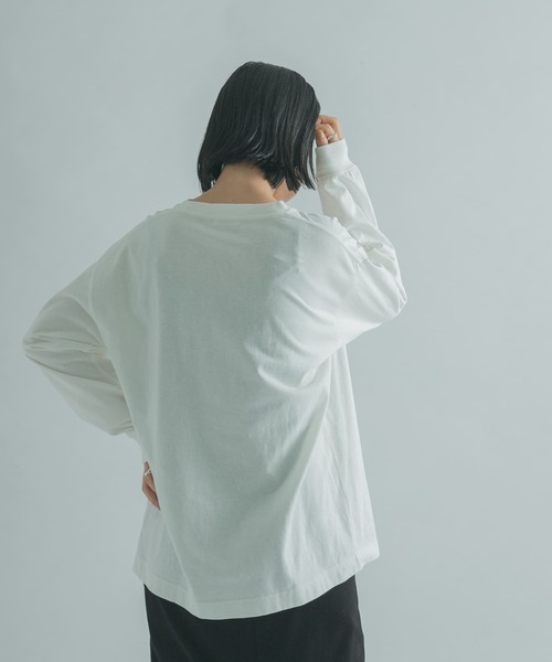 FORK&SPOON（フォークアンドスプーン）の「FORK&SPOON　ロゴプリントロングスリーブTシャツ（Tシャツ/カットソー・レディース・ブラック/オフホワイト・1）」の16枚目の写真