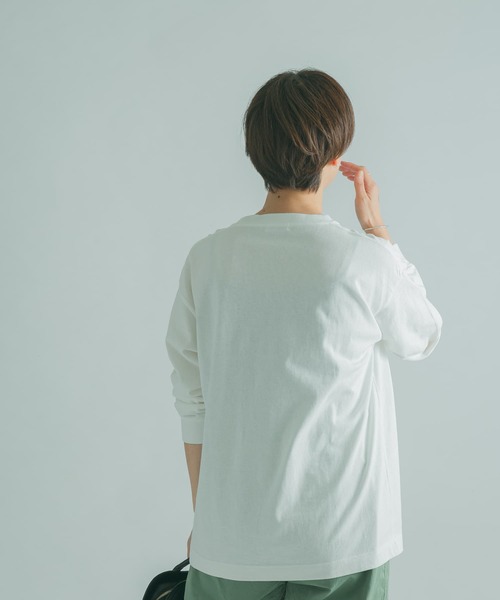 FORK&SPOON（フォークアンドスプーン）の「FORK&SPOON　ロゴプリントロングスリーブTシャツ（Tシャツ/カットソー・レディース・ブラック/オフホワイト・1）」の13枚目の写真