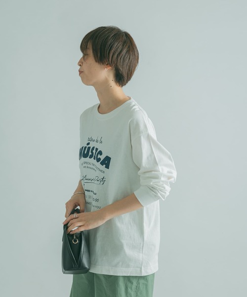 FORK&SPOON（フォークアンドスプーン）の「FORK&SPOON　ロゴプリントロングスリーブTシャツ（Tシャツ/カットソー・レディース・ブラック/オフホワイト・1）」の17枚目の写真