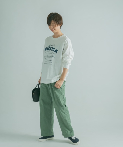 FORK&SPOON（フォークアンドスプーン）の「FORK&SPOON　ロゴプリントロングスリーブTシャツ（Tシャツ/カットソー・レディース・ブラック/オフホワイト・1）」の10枚目の写真