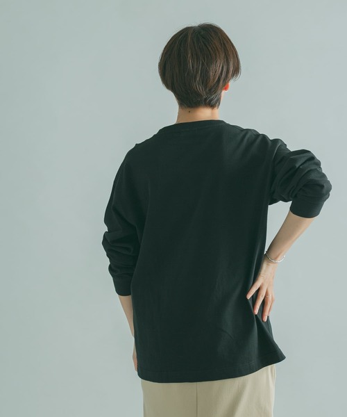 FORK&SPOON（フォークアンドスプーン）の「FORK&SPOON　ロゴプリントロングスリーブTシャツ（Tシャツ/カットソー・レディース・ブラック/オフホワイト・1）」の21枚目の写真