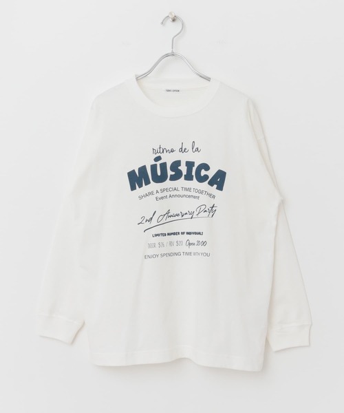 FORK&SPOON（フォークアンドスプーン）の「FORK&SPOON　ロゴプリントロングスリーブTシャツ（Tシャツ/カットソー・レディース・ブラック/オフホワイト・1）」の15枚目の写真