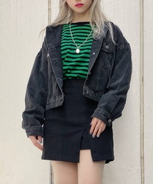 フードデニムジャケット