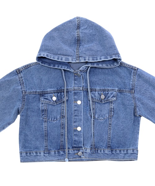 Figments(フィグメンツ)の「フードデニムジャケット(デニムジャケット・レディース・インディゴブルー/ブラック・FREE)」の6枚目の写真