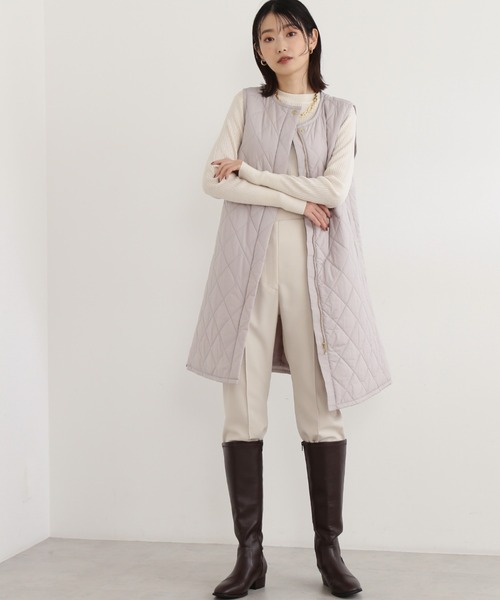 NATURAL BEAUTY BASIC(ナチュラルビューティーベーシック)の「ハイウエストセンターコバパンツ(その他パンツ・レディース・オフホワイト/ブラック/ダークブルー・MEDIUM/SMALL/X-SMALL)」の4枚目の写真