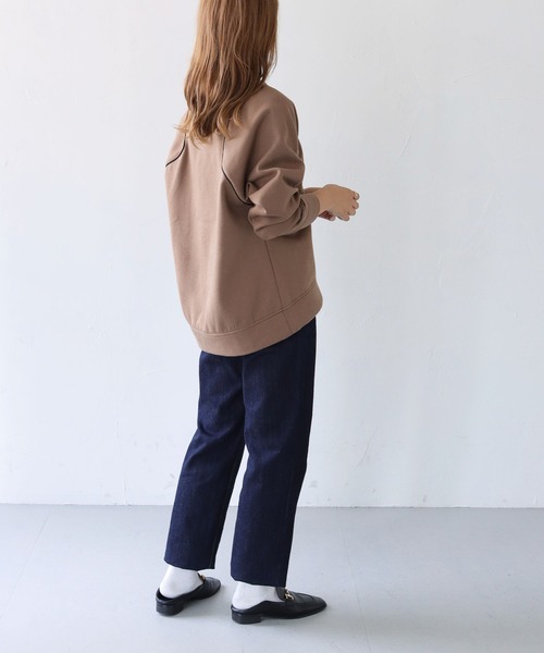 HER CLOSET（ハークローゼット）の「【she mo shelly】ウェーブラグランプルオーバー（スウェット・レディース・ブラウン/ブラック/ライトカーキ/アイボリー・M）」の20枚目の写真