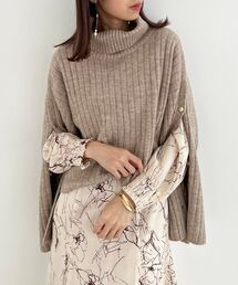 MAJESTIC LEGON | スリットスリーブタートルニット(ニット/セーター)