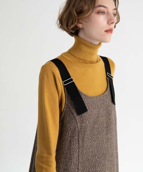 CEDNIE（セドニー）の「タートルネックハイゲージニット（ニット/セーター・レディース・マスタード/ライトグレー/アイボリー/ブラック・M）」の4枚目の写真