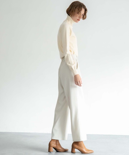 CEDNIE（セドニー）の「タートルネックハイゲージニット（ニット/セーター・レディース・マスタード/ライトグレー/アイボリー/ブラック・M）」の18枚目の写真